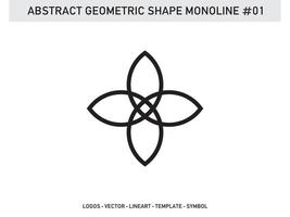 abstrakte geometrische Form Monoline-Fliesen-Design-Muster nahtlos pro kostenlos vektor