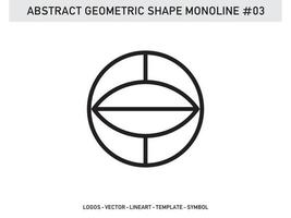 Fliese Design abstrakte geometrische Form monoline Vektor kostenlos