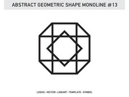 geometrische lineart monoline form fliesendesign abstrakt kostenlos vektor