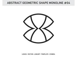 Fliese Design abstrakte geometrische Form monoline Vektor kostenlos