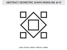 monoline geometrisk form lineart abstrakt design kakel gratis vektor