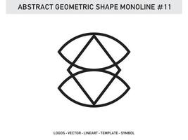 geometrische lineart monoline form fliesendesign abstrakt kostenlos vektor