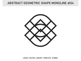 Fliese Design abstrakte geometrische Form monoline Vektor kostenlos