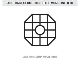 geometrische monoline form lineart fliesen design abstraktes muster kostenlos vektor