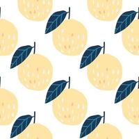 mogna gula äpplen sömlösa mönster. botaniskt tryck. modern design vektor
