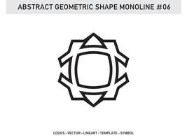 Monoline geometrische abstrakte Form Fliesendesign dekorativ kostenlos pro vektor