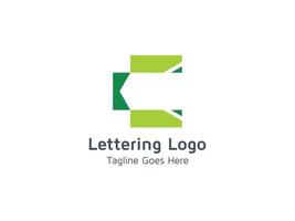 Buchstabe c Logo-Design-Vorlage Typografie kostenloser Vektor