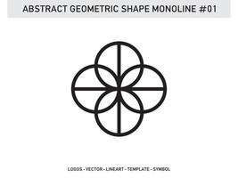 abstrakt geometrisk form monoline kakel design mönster sömlös pro gratis vektor