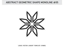 Monoline geometrische abstrakte Form Fliesendesign dekorativ kostenlos pro vektor