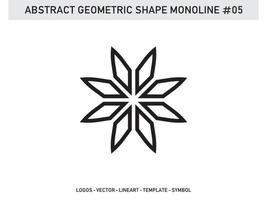 monoline geometrisk abstrakt form kakel design dekorativ gratis pro vektor