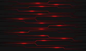 abstrakte rote Schaltungsleitungstechnologie auf modernem futuristischem Hintergrundvektor des grauen Designs vektor