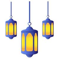 Laternenlampen-Vektordesign, um das Ramadan-Thema zu dekorieren. vektor