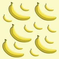 Cartoon-Bananen. Banane schälen, gelbe Frucht und Bananenstaude. tropische Früchte, Bananensnack oder vegetarische Ernährung. isolierte vektorillustrationsikonen. vektor