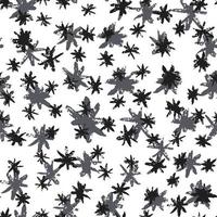 Grunge Sterne Musterdesign. Sterntapete mit schwarzen und silbernen Tintenflecken vektor