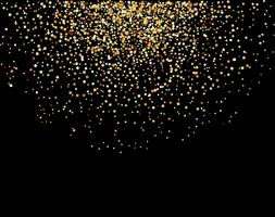vattenfall golden glitter sparkle-bubblar champagne partiklar stjärnor svart bakgrund gott nytt år semester koncept. vektor