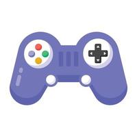 flache Videospiel-Controller-Ausrüstung, Gamepad-Vektordesign vektor