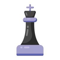ein Strategiespiel-Symbol, Vektordesign des Schachkönigs vektor