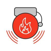 Farbsymbol für Feueralarm. Alarm. isolierte Vektorillustration vektor