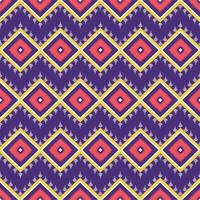 gelb, weiß, orange auf violett. geometrisches ethnisches orientalisches Muster traditionelles Design für Hintergrund, Teppich, Tapete, Kleidung, Verpackung, Batik, Stoff, Vektorillustrationsstickereiart vektor