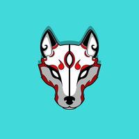 japanische Kitsune-Maske, Vektorillustration eps.10 vektor