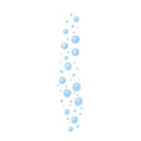 Blase Wasser isoliert auf weißem Hintergrund. niedliche blaue farbe der karikatur im gekritzel. vektor