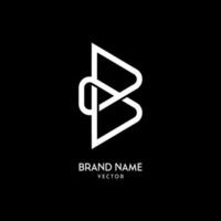 b bokstav monogram logotyp design vektor