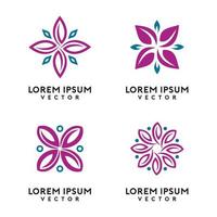 Blumenform-Logo-Design-Vektor vektor