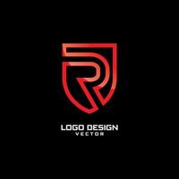 r bokstav logotyp design vektor