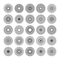 abstrakter Spirograph-Designelementsatz vektor