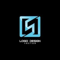 blaues modernes s-symbol-logo-design vektor
