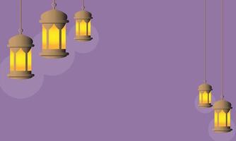 Laternenlampenhintergrund-Vektordesign, um Ramadan-Thema zu dekorieren. vektor