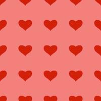 rotes Herz nahtloses Muster im Pixel-Art-Stil. rosa Hintergrund. 8-Bit-Hintergrundbild. valentinstag hintergrund. vektor