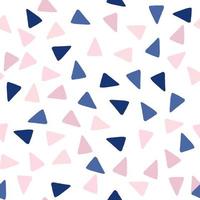 abstrakte geometrische Dreiecksformen nahtloses Muster. einfache isolierte Tapete mit weißem Hintergrund. vektor