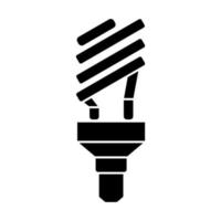glyph ekologisk glödlampa ikon. halogen lampa. enkel vektorillustration isolerade vektor