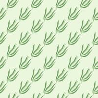 enkla gröna sjögräs sömlösa mönster. marina växter tapeter. undervattens lövverk bakgrund. vektor