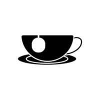 Glyph-Symbol Tasse Tee. isoliert auf weißem Hintergrund. Consept Tee einfaches Symbol. vektor