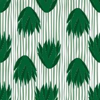 grön kaktus tapet på ränder bakgrund. abstrakt kaktus sömlösa mönster. vektor