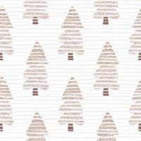 rosa träd med märken på vit bakgrund med linjer. jul seamless mönster. vektor