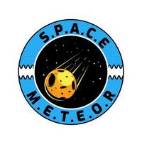 utrymme meteor logotyp ikon vektor
