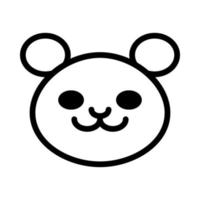 Panda-Symbol ist ein sehr niedliches Tiersymbol mit einem minimalistischen, aber außergewöhnlichen Stil, das sich sehr gut für Anwendungsdesign und anderes Grafikdesign eignet. Es eignet sich auch für Designs mit Kindermotiven. vektor