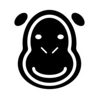 Gorilla Icon ist eine sehr niedliche Tierikone mit einem minimalistischen, aber außergewöhnlichen Stil, die sich sehr gut für Anwendungsdesign und anderes Grafikdesign eignet. Es eignet sich auch für Designs mit Kindermotiven. vektor