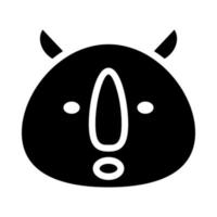 rhino icon är en väldigt söt djurikon med en minimalistisk men extraordinär stil, mycket lämplig för applikationsdesign och annan grafisk design. den är också lämplig för design med barntema. vektor