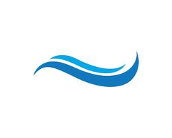 Wellenwasser Logo Strand Vektor