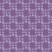 weiße vertikale und horizontale Linien auf violettem Hintergrund. geometrische nahtlose Strichmuster. vektor