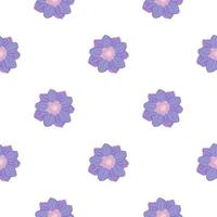 lila anemonknopp silhuetter sömlösa mönster i dekorativ enkel stil. isolerade blommig konstverk. vektor