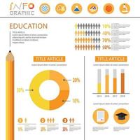 infografiska utbildnings- och akademiska diagram vektor