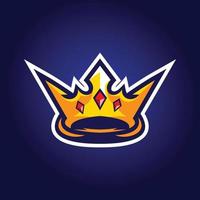 Esports-Logo der Krone vektor