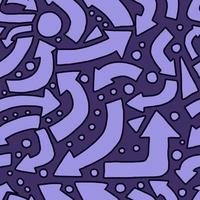 geometrisches abstraktes nahtloses Muster mit Pfeilsymbol. lila hintergrund mit lila elementen. vektor