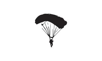 fallskärmshoppning vektor illustration design svart och vitt