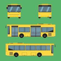 Seitenansicht des gelben Autobusses von Thailand. Vektorillustration eps10 vektor